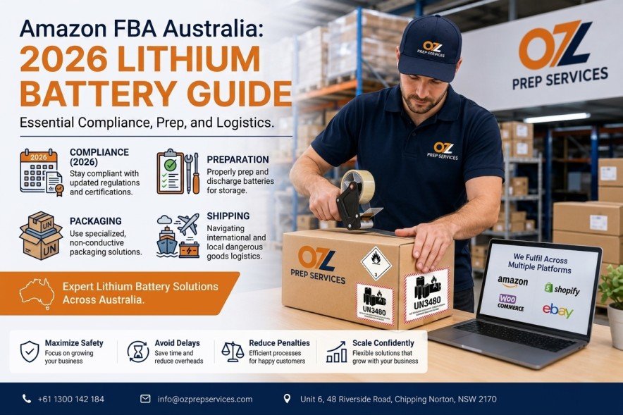 Amazon FBA Lithium Battery Australia | 2026 Prep Guide - OzPrepServices Blog